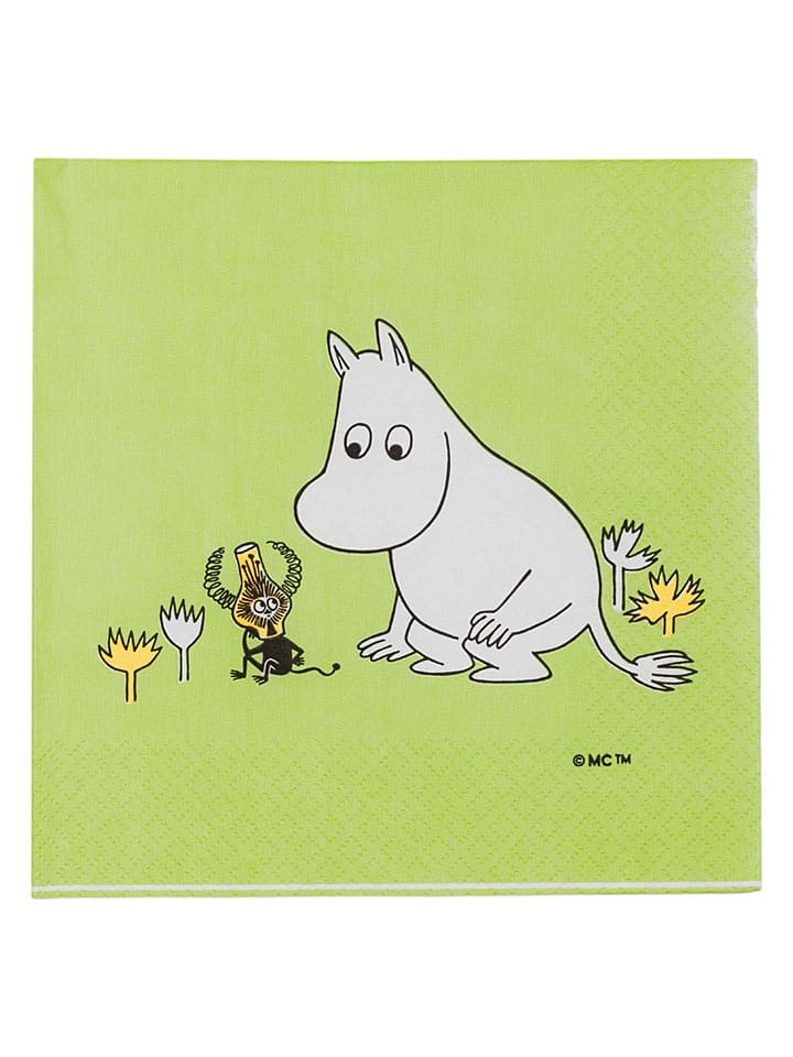 Servietten "Moomintroll" in Grün - 20 Stück - onesize