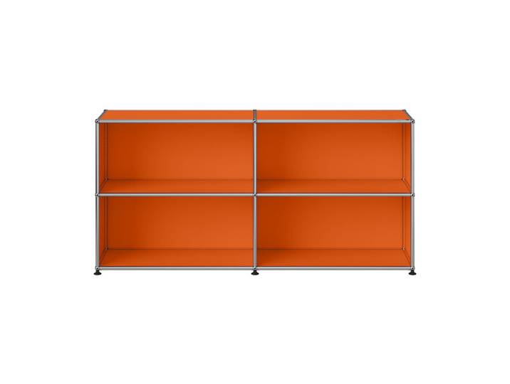 USM Haller Sideboard M67 reinorange 2-fach breit 4 Fächer offen 152.3x74x37.3 cm