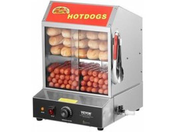 Cuiseur à vapeur Hot-Dogs 27L machine à vapeur Hot-Dogs à 2 niveaux température 30° à 85° chauffe-petits pains électrique