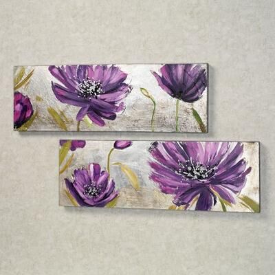 Touch of Class Purple Allure Canvas Wall Art Set Set of Two, Set of Two, Purple