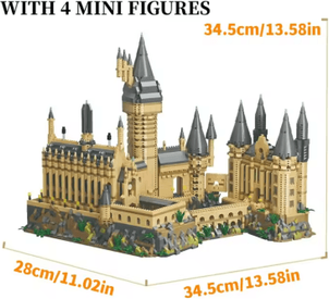 Inspire Picks Medieval Magic Castle Micro Building Block Set For Creative Architecture Play no Light