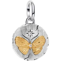 Pandora 764803C01 Medaillon-Charm Anhänger Zweifarbig Schmetterling