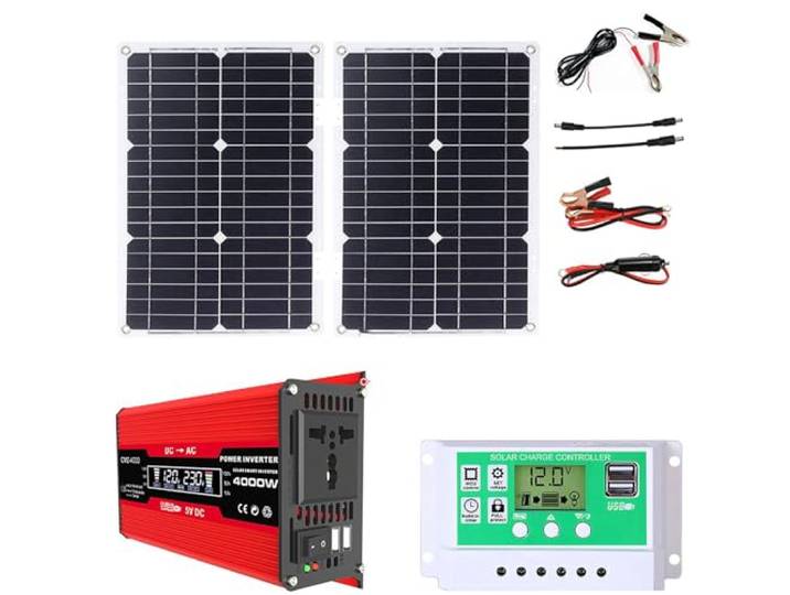 4000-W-Off-Grid-Solarpanel-Kit mit 50-A-Controller for Wohnmobile und Camping(Red)