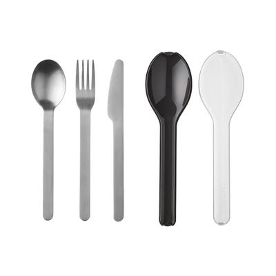 Besteck-Set MEPAL "Besteck-Set Ellipse", schwarz (nordic schwarz), Essbesteck-Sets