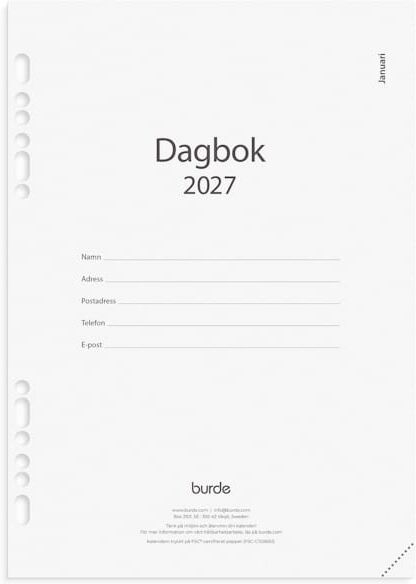 Burde Business kalendersats Dagbok 2027