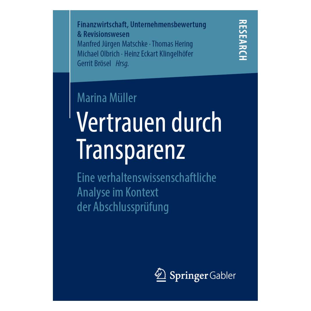 Springer Vertrauen durch Transparenz (Deutsch, Softcover, Marina Müller) (56038826)
