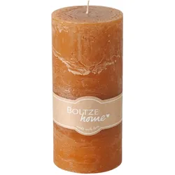 Boltze Stumpenkerze Casual, 15 cm, Ø 7 cm, Orange