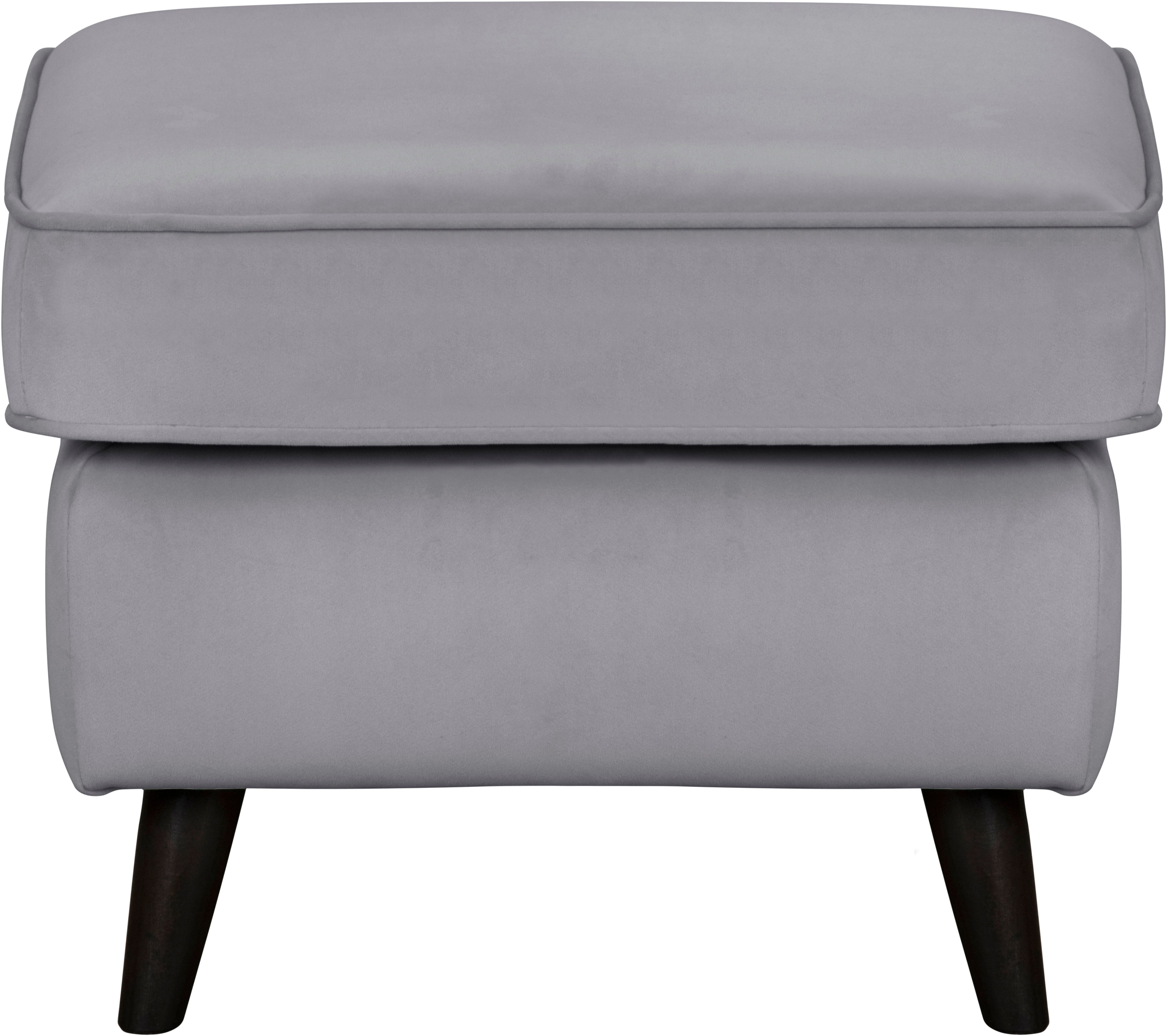 Polsterhocker HOME AFFAIRE "Polsterhocker CHISTELLE, auch in Bouclé", grau, B:57cm H:46cm T:57cm, 100% Polyester, Hocker, Polsterhocker, mit Wellenunterfederung, Masse: B/TH: 57/57/46 cm grau B/H/T: 57cm x 46cm x 57cm, Samtoptik