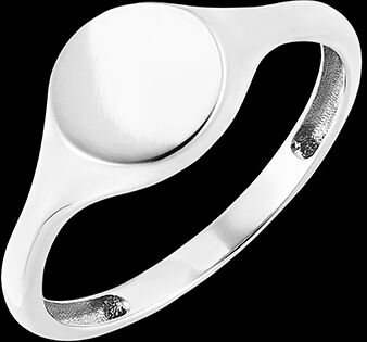 Edenly Ring DÃ¤mmerschein - Siegelring Artemis - WeiÃŸgold, 9 Karat