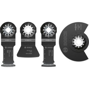 Bosch Multifunktionswerkzeug-Zubehör Boden & Installations-Set, Starlock, für Holz, Kunststoff, Metall, 4-teilig