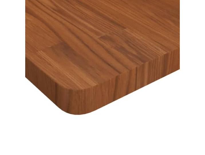 KTHLBRH Quadratische Tischplatte 70 x 70 x 4 cm Dunkelbraun Eiche Massives Eichenholz, Oberfläche behandelt, rustikales Design, für Esstisch, Bar
