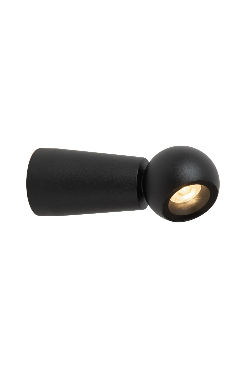 Lucide Ipsos Wandlamp voor badkamer en gang, LED, 6W, 2700K, IP54, Zwart