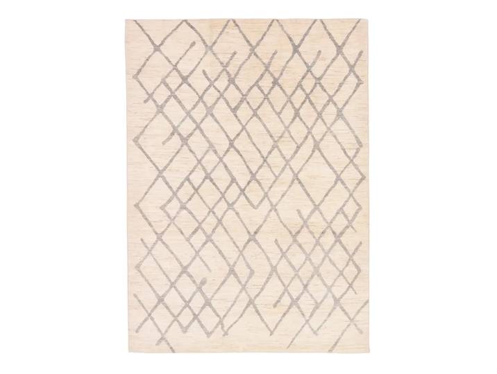 moderner Orientteppich Agasul, Atelier Pfister, grau, Schurwolle