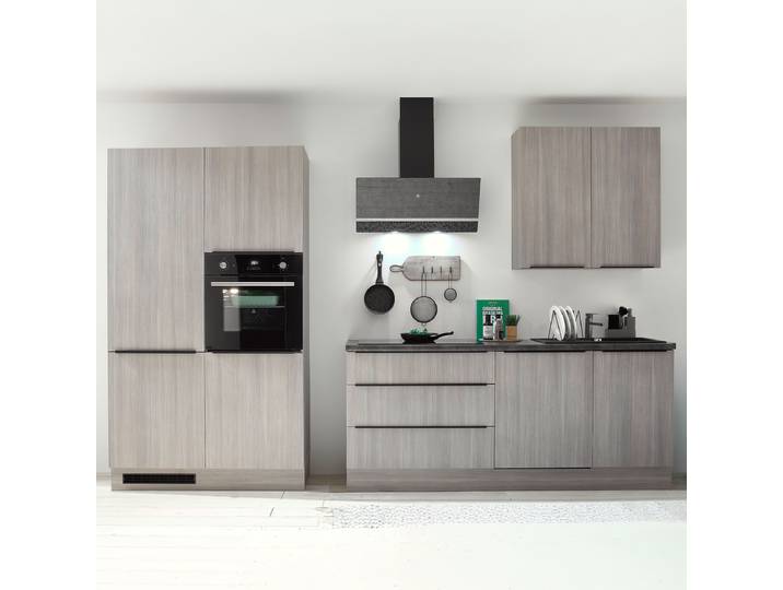 Küchenzeile Erlia 320 cm 320 x 240 x 60cm Holz/Beige Elektrogeräte Premium