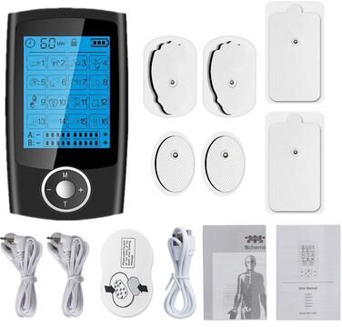 Discount Dollar Deals Electric Tens Muscle Stimulator Digital Therapy Machine For Relaxation Slimming black