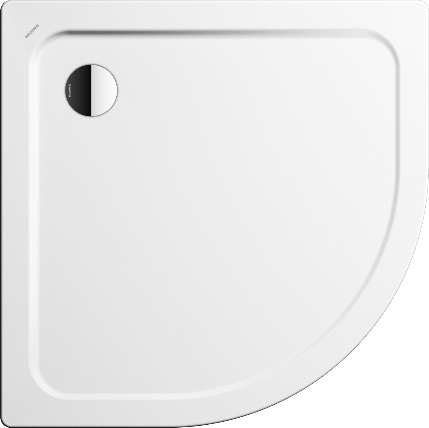 Kaldewei ARRONDO 872 receveur de douche 460200011001 100x100x2,5cm, poignée invisible, blanc