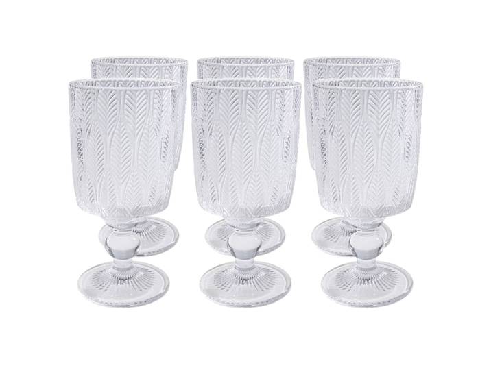 Lot de 6 - verre à vin en verre transparent