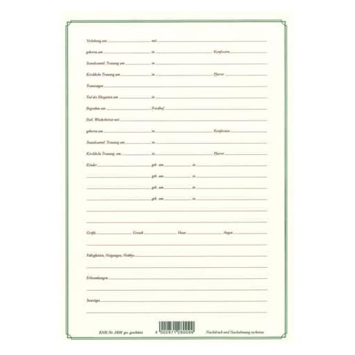 Rnk Verlag Ahnentafel "Meine Vorfahren", DIN A3 (2800)
