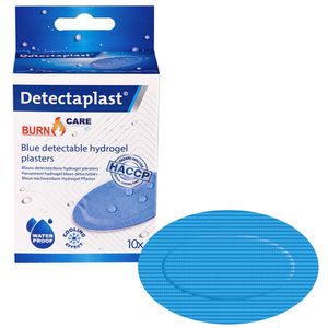 Detectaplast Pflaster Hydrogel, 10 Strips, wasserdicht, detektierbar, elastisch, 6,8 x 4,3cm