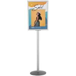 update displays Infoständer »SIGN« A2 silber, 44.3x156x35.8 cm