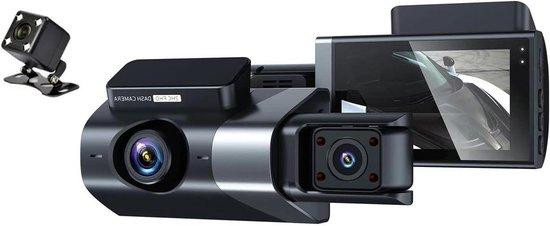 Docooler Auto Camera Rijrecorder met Drievoudige 1080P HD Camera - Zwart