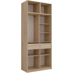 Vicco, Kleiderschrank, Kleiderschrank Elmo, Sonoma, 50 x 40 cm 3er Set (50 x 50 x 40 cm)