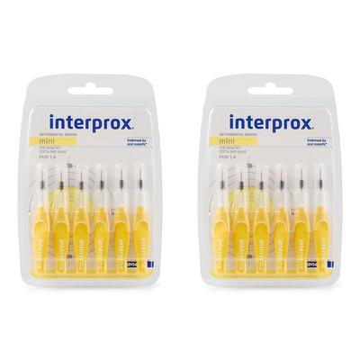INTERPROx REG Mini Gelb x2 2x6 St Zahnbürste