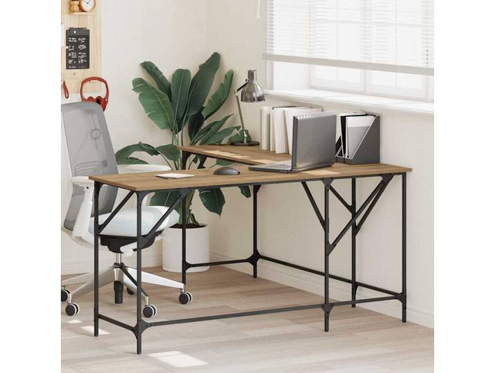 vidaXL Schreibtisch Artisan-Eiche Holzwerkstoff 149 x 149 x 75 cm