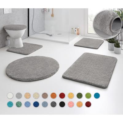 Badematte KLEINE WOLKE "RELAX, Badvorleger, Badezimmer Teppich", grau, H:30mm, Polyacryl, Badematten, Badematte, Badteppich, meliert, rechteckig, rund & als Set erhältlich