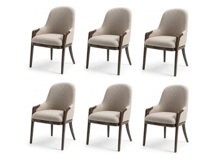 JVmoebel Sitzgruppe 6x Stühle Komfortabel Gepolstert Modern Bequem Hochwertig Elegant, Made in Europa