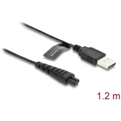 DeLOCK USB Ladekabel 5 V für Elektrorasierer kompatibel mit Remington HC4250, MB4200, MB6850, XR1330 Serie - Rasierer Ladegerät Ersatzkabel 1,2 m