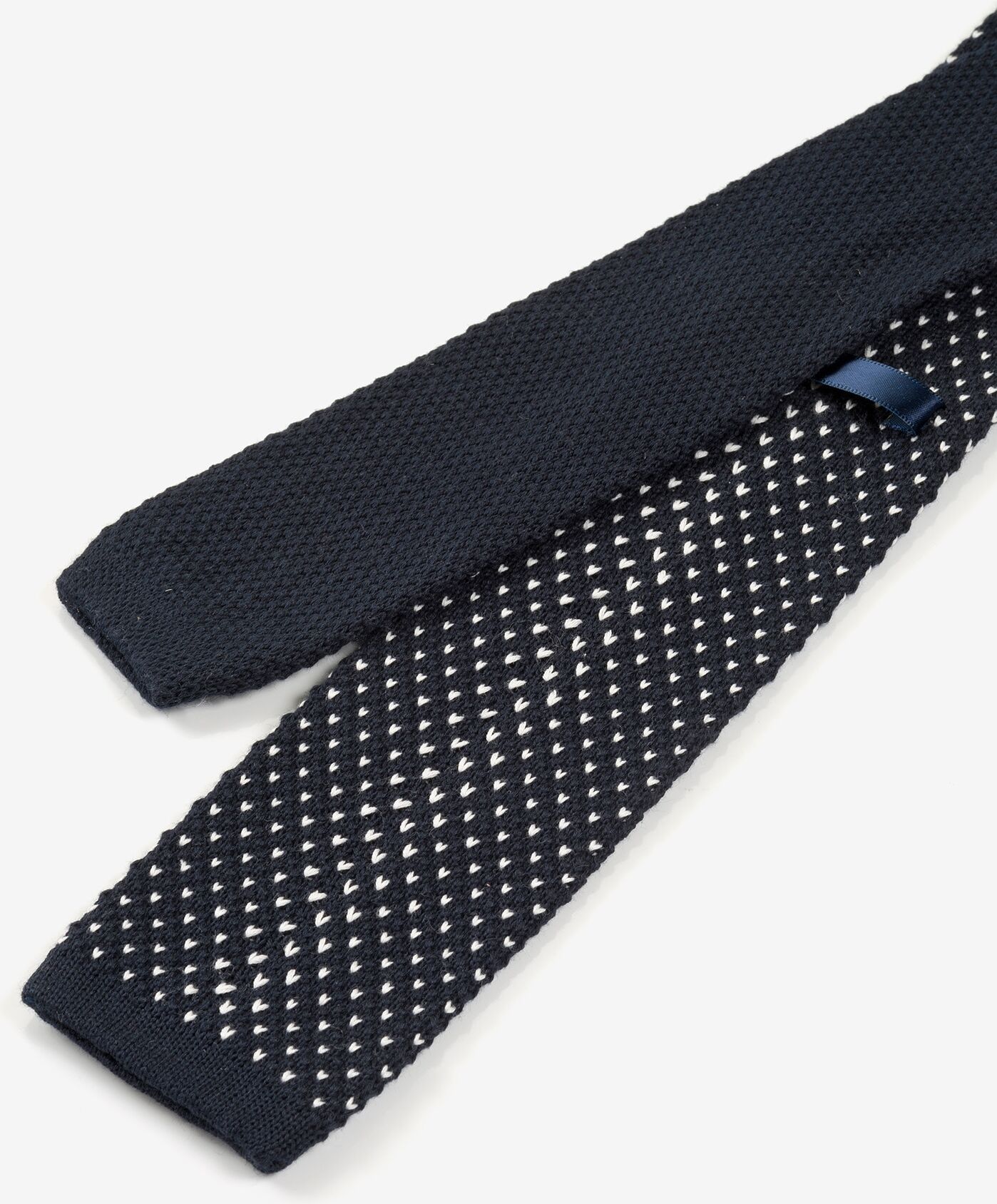 Krawatte CINQUE, Herren, blau (marineblau hahnentritt), Strick, Baumwolle, Hahnentrittmuster, Krawatten Krawatte, mit feinem Hahnentrittstrickmuster marineblau hahnentritt Einheitsgröße