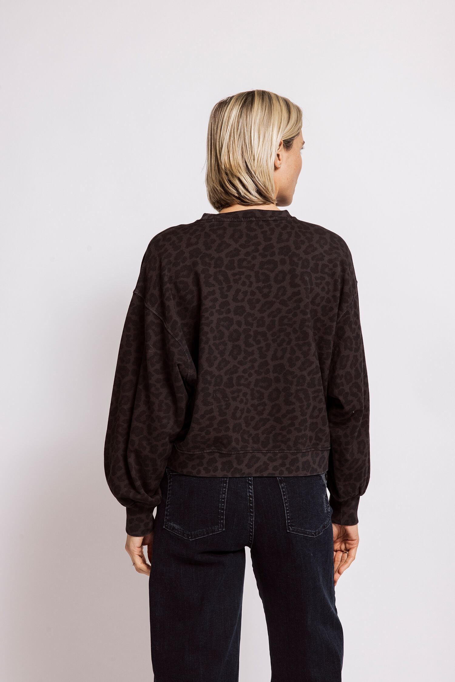 Sweatshirt ZHRILL "TERA", Damen, Gr. L, braun (grau), Sweatware, Obermaterial: 100% Baumwolle, loose fit hüftlang, Rundhals, Bündchen, Sweatshirts Sweatshirt, verschiedene Dessins, lockere Passform, Baumwolle grau L