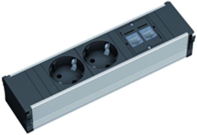 Bachmann Multiprise 2 prises CONI 2x protection 2x CAT5 333.1008 (333.1008)