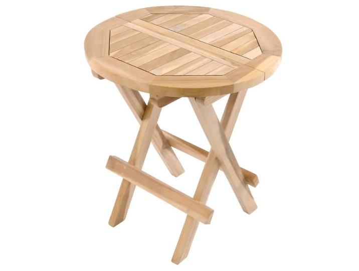 Gartentisch VCM Beistelltisch Blumen Hocker Tisch Teakholz , braun, Tische, Gartentisch