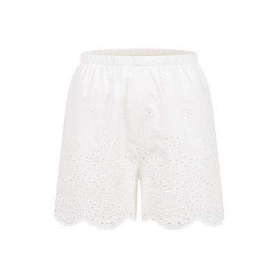 Shorts CLOUD 5IVE "CLOUD 5IVE Cotton Shorts", Damen, Gr. L, US-Größen, weiß, 100% Baumwolle, unifarben, normal, Hosen Shorts