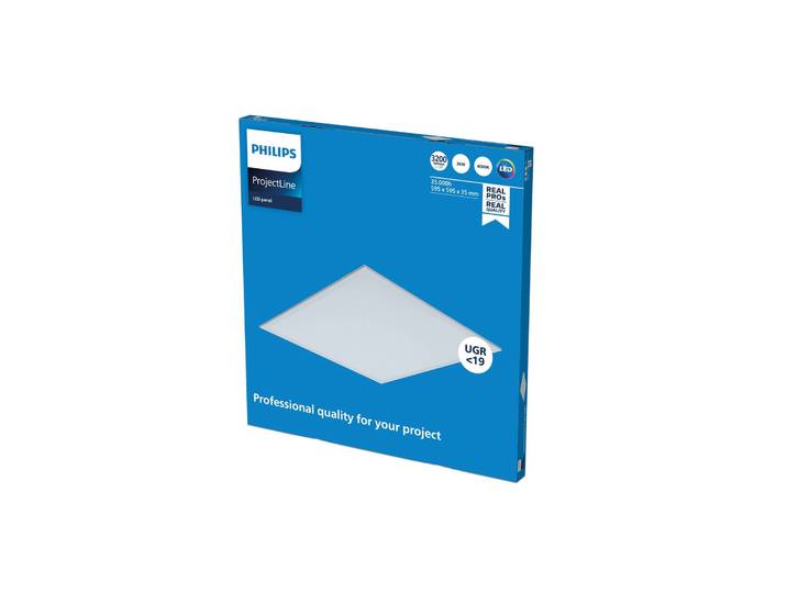Philips LED Panel ProjectLine, weiß / opal, für Arbeitszimmer / Büro, Metall, LED Panel