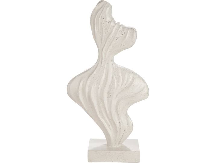 Skulptur CASABLANCA BY GILDE Skulptur Structo creme , weiss (creme), B:24cm H:45cm T:10,5cm, Kunstharz, Dekofiguren, Skulptur, Strukturskulptur abstrakte Deko modernes Kunstobjekt Designskulptur