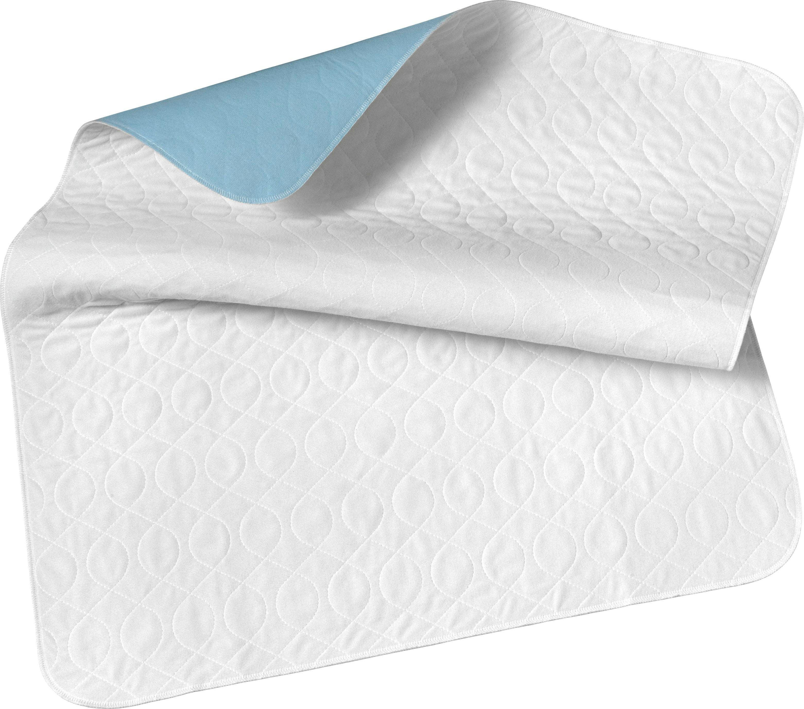 Matratzenauflage SETEX "Inkontinenz-Mehrwegunterlage Generation", weiss (weiß), B:75cm H:1cm L:90cm, Bezug (oben): 100% Polyester. Bezug (unten): 100% Polyester. Füllung 2: 100% Polyurethan, Matratzenzubehör, Matratzenauflage, wasserdichte Matratzenauflag