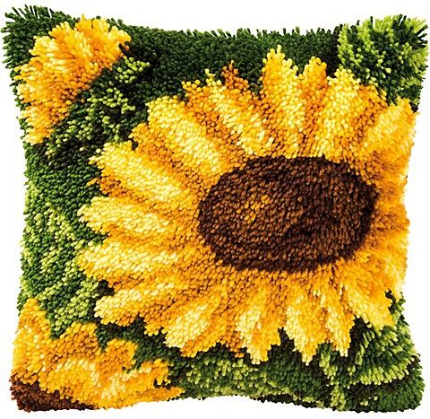 Knüpfkissen "Sonnenblume"