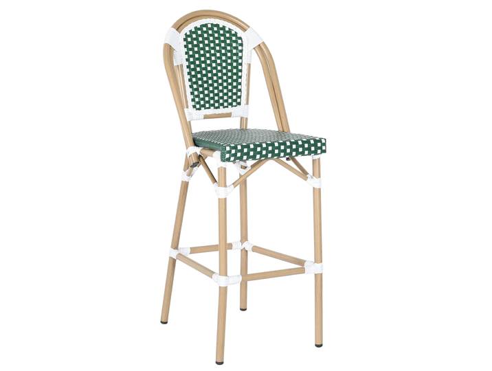 Oviala - Chaise haute de jardin en aluminium et rotin synthétique