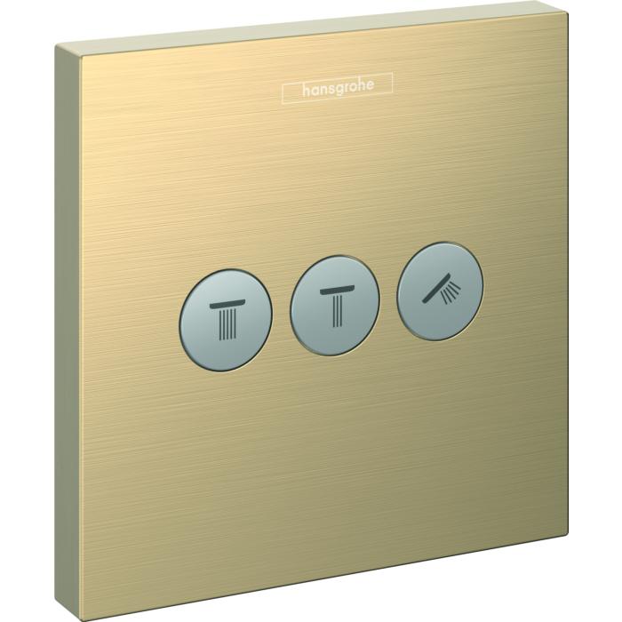 hansgrohe ShowerSelect Fertigmontageset 15764140 UP-Ventil, 3 Verbraucher, brushed bronze