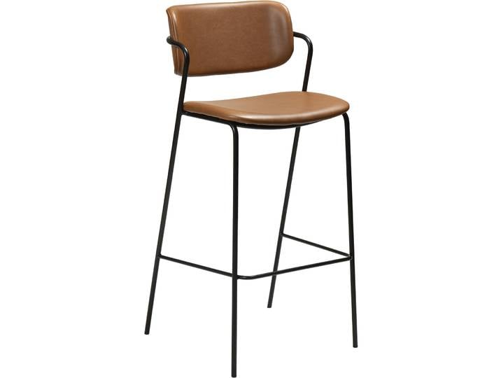 DAN-FORM Barhocker 2er-Set Zed hellbraun Kunstleder H 105 cm - Barhocker 2er-Set