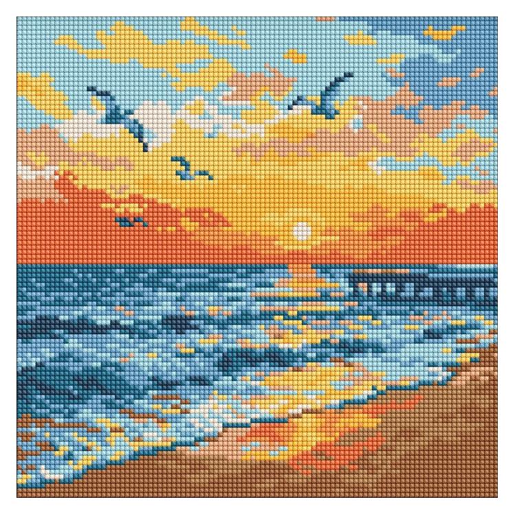 Ideyka Diamantmosaik - Am Meer 30x30cm (AMO8271)