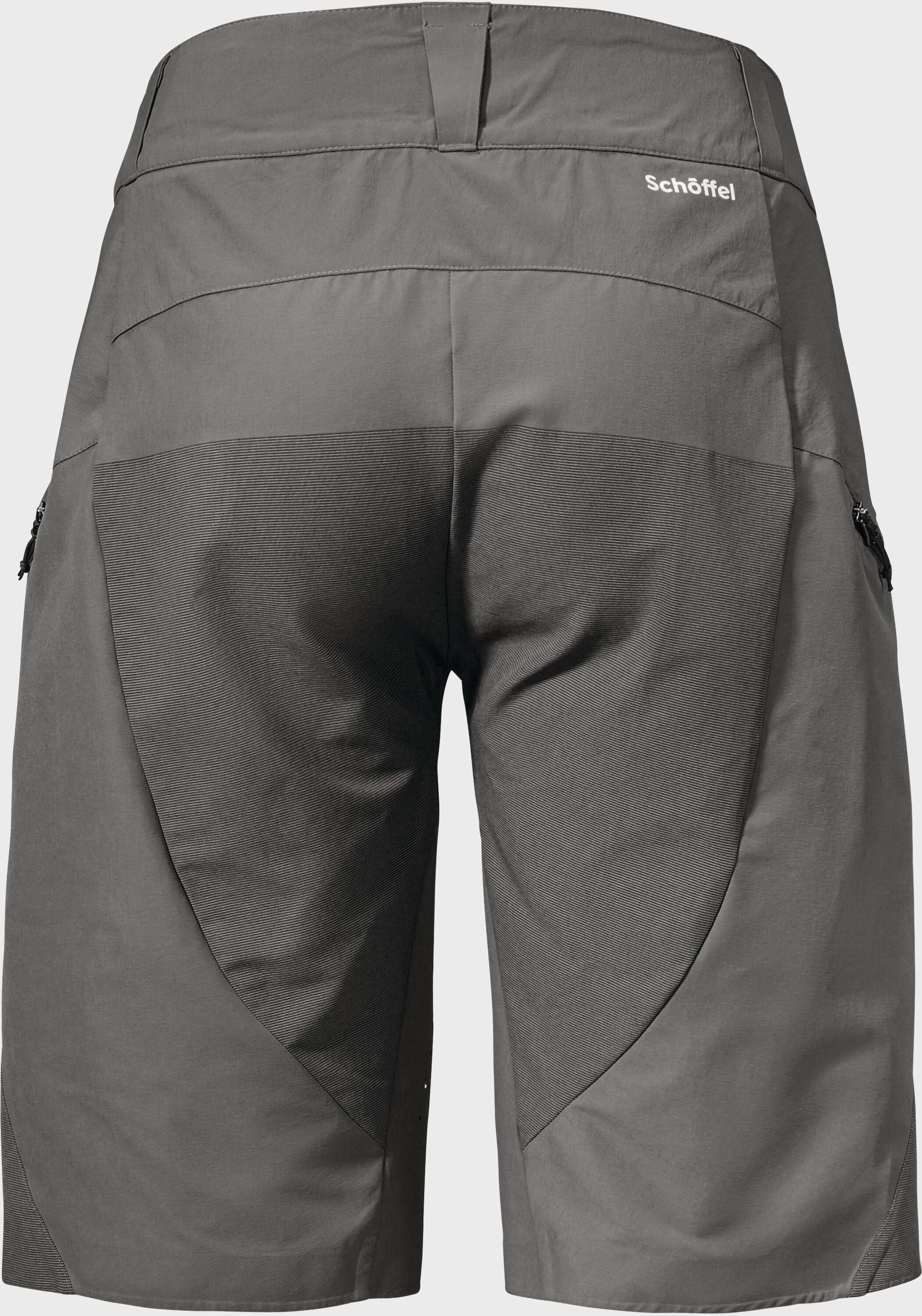 Shorts SCHÖFFEL "Shorts Arosa L", Damen, Gr. 40, Normalgrößen, grau (9830, grau), Oberstoff Rumpf oben: 89% Nylon 11% Elasthan Oberstoff Rumpf unten: 94% Nylon 6% Elasthan, Hosen Shorts