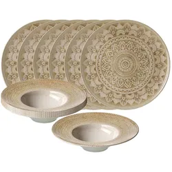 Ritzenhoff & Breker, Geschirrset, Rimini Mandala Gourmet-Set (12 Stk.)