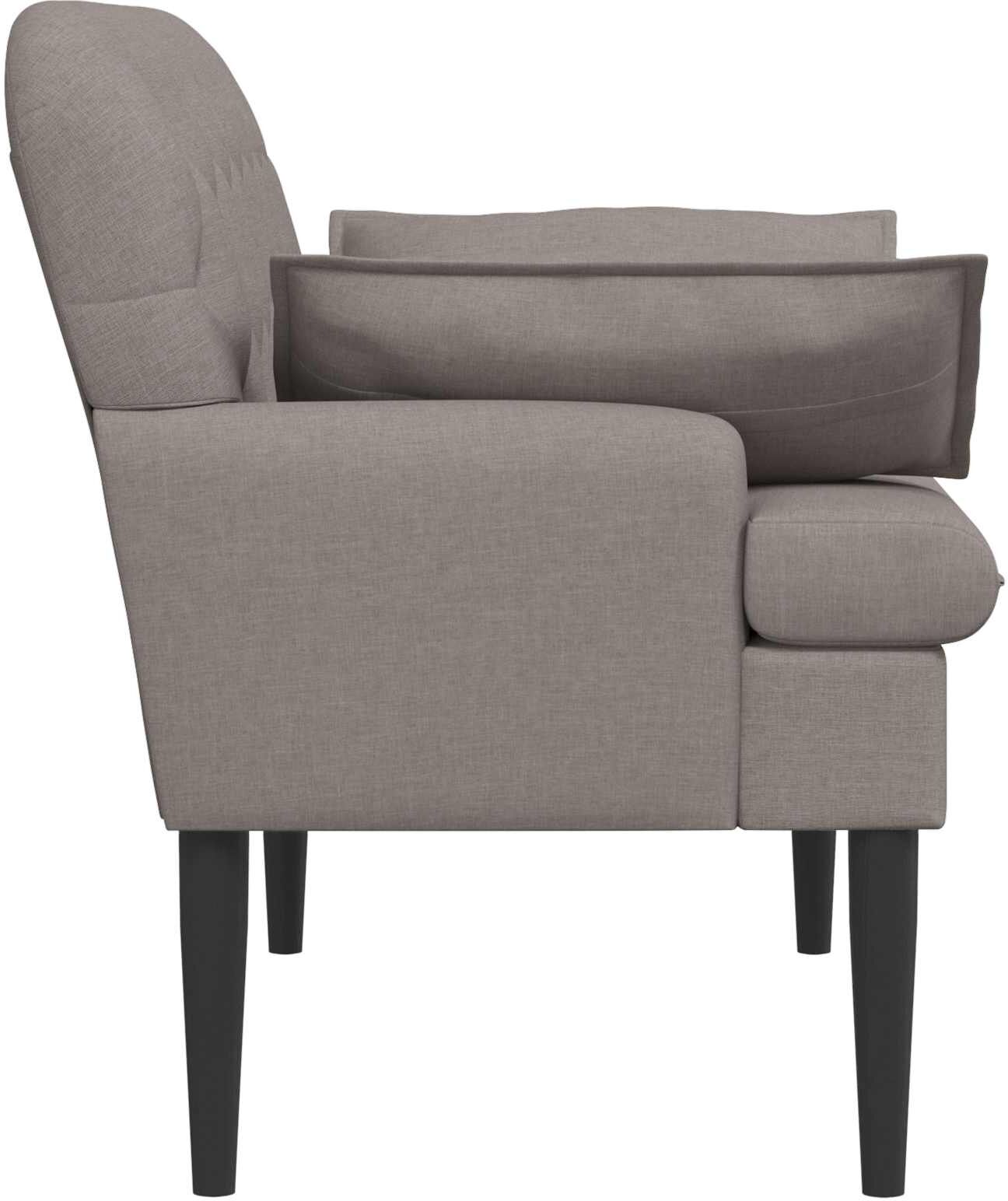 vidaXL Canapé love seat avec capitonnage en boutons Taupe Tissu
