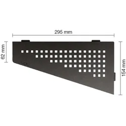 Schlüter Systems SHELF-E-S3 Wand-Ablagesystem Square Aluminium TSDA - strukturbeschichtet dunkelanthrazit Höhe: 154 mm Breite: 295 mm