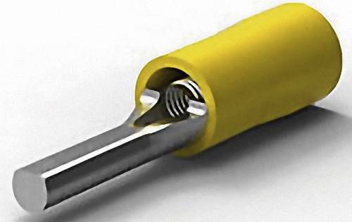 TE Connectivity 165085 Stiftkabelschuh 2.70mm² 6.60mm² Teilisoliert Gelb