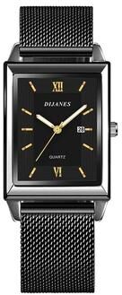 Uplifted Goods Luxury Fashion Gold Stainless Steel Wristwatch black Gold